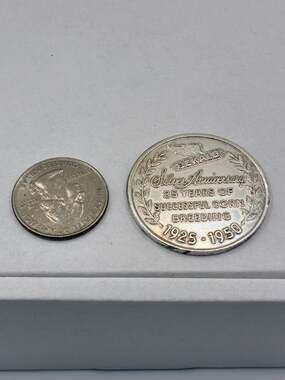 Vintage 1950 DeKalb Silver Anniversary Corn Breeding Commemorative Token